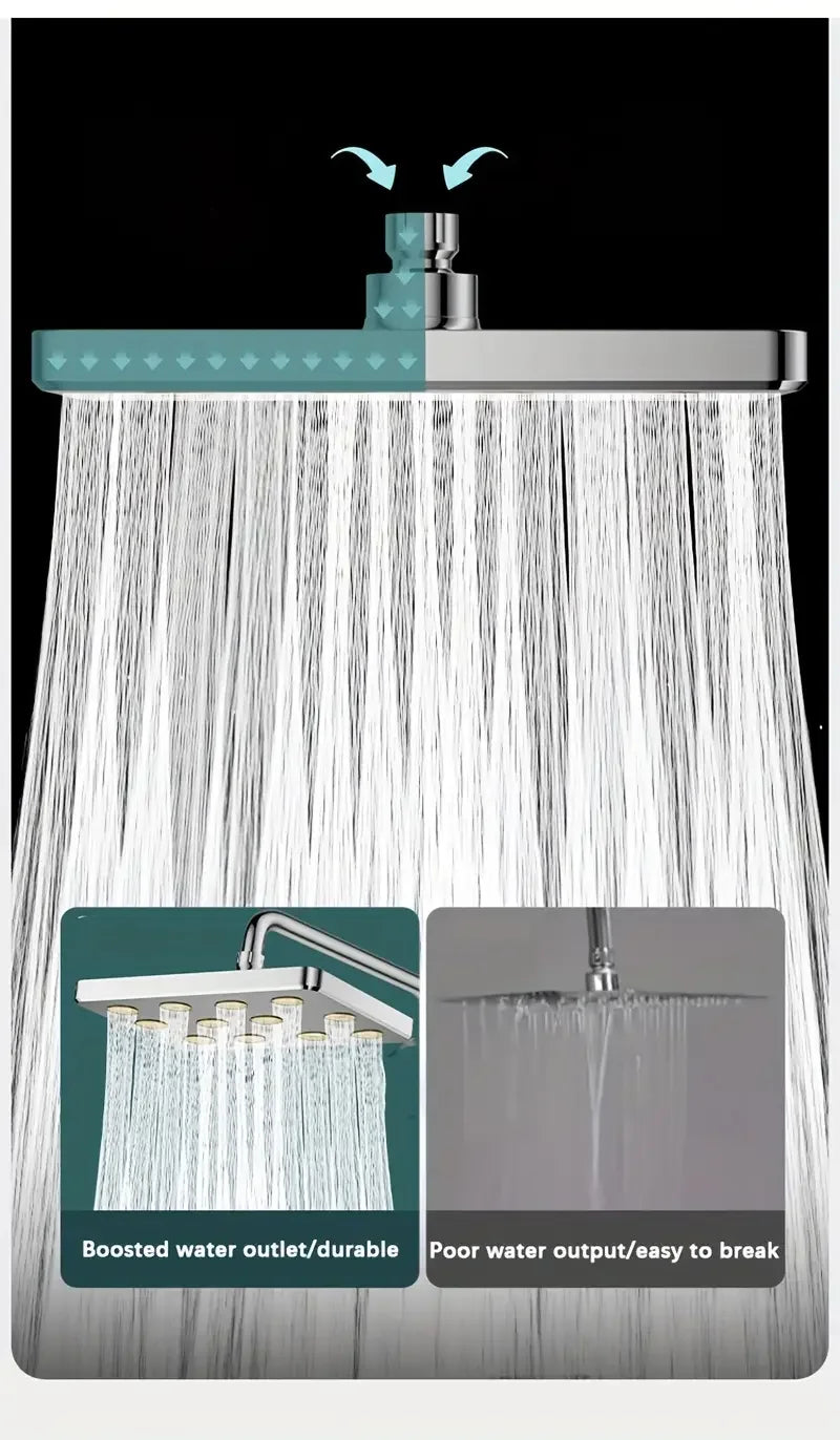 10-inch Large Shower Head Universal Large Shower Head Pressurized Anti-blocking Shower Head Bathroom Hotel Small Waist Shower