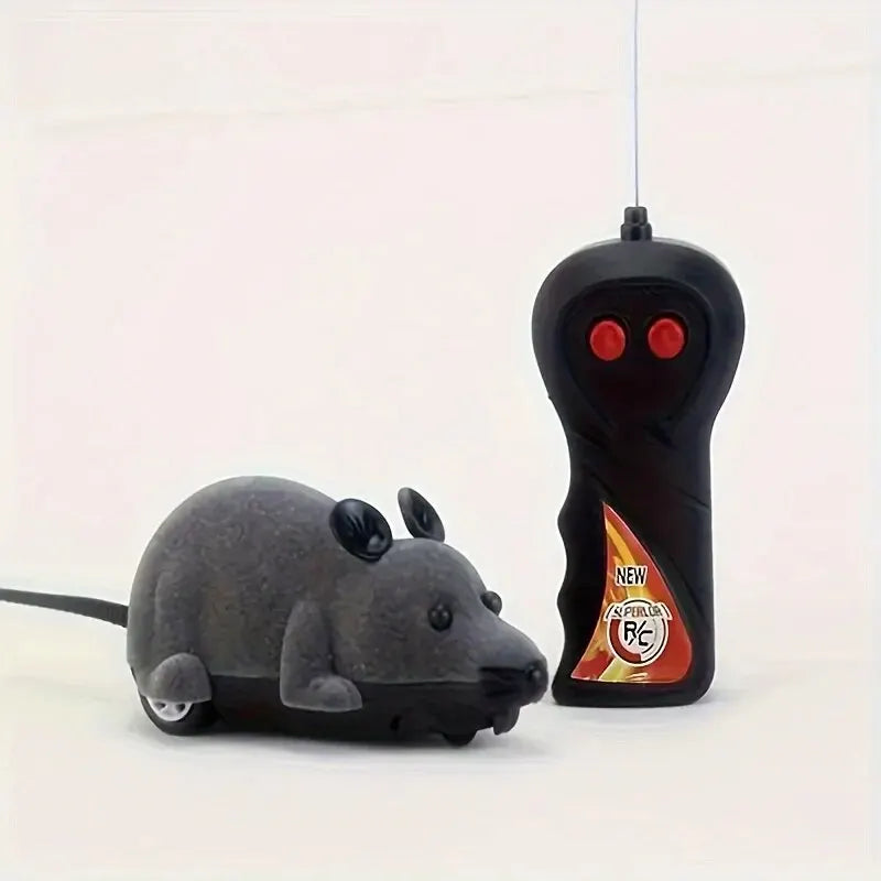 1Pc Remote Control Rat Prank: Trick Your Cat With A Wireless Mouse Toy! Christmas, Halloween, Thanksgiving Gift(Without Battery)