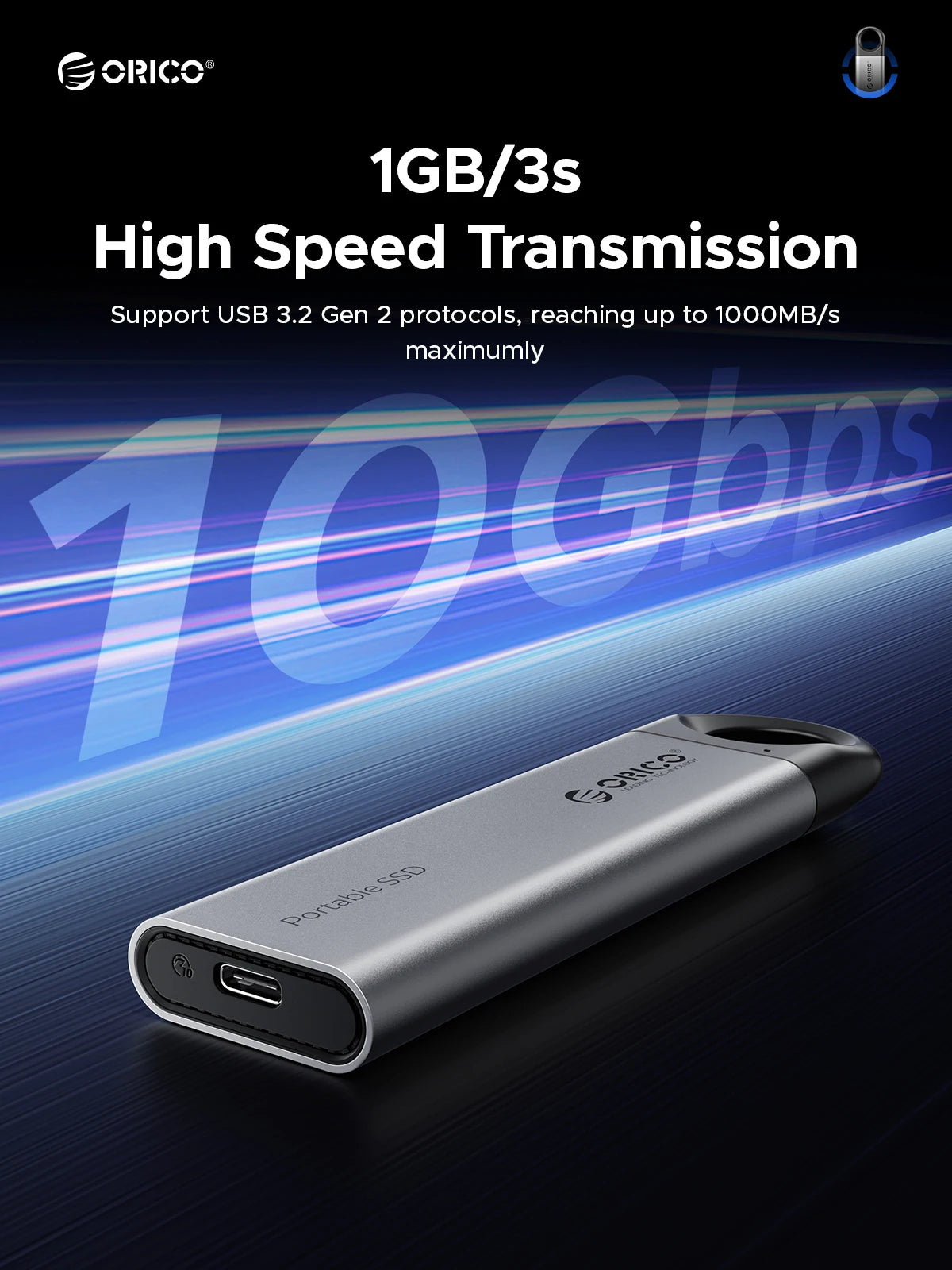 ORICO C10 1TB External SSD Hard Drive