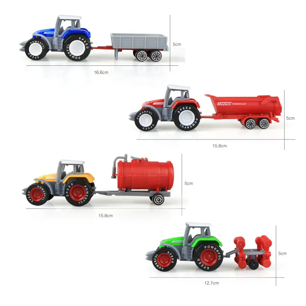 Children Kids Alloy Construction Excavator Tractor Dump Truck Farmer Vehicle Engineering Car Model Model Car Toys Tractor Toy