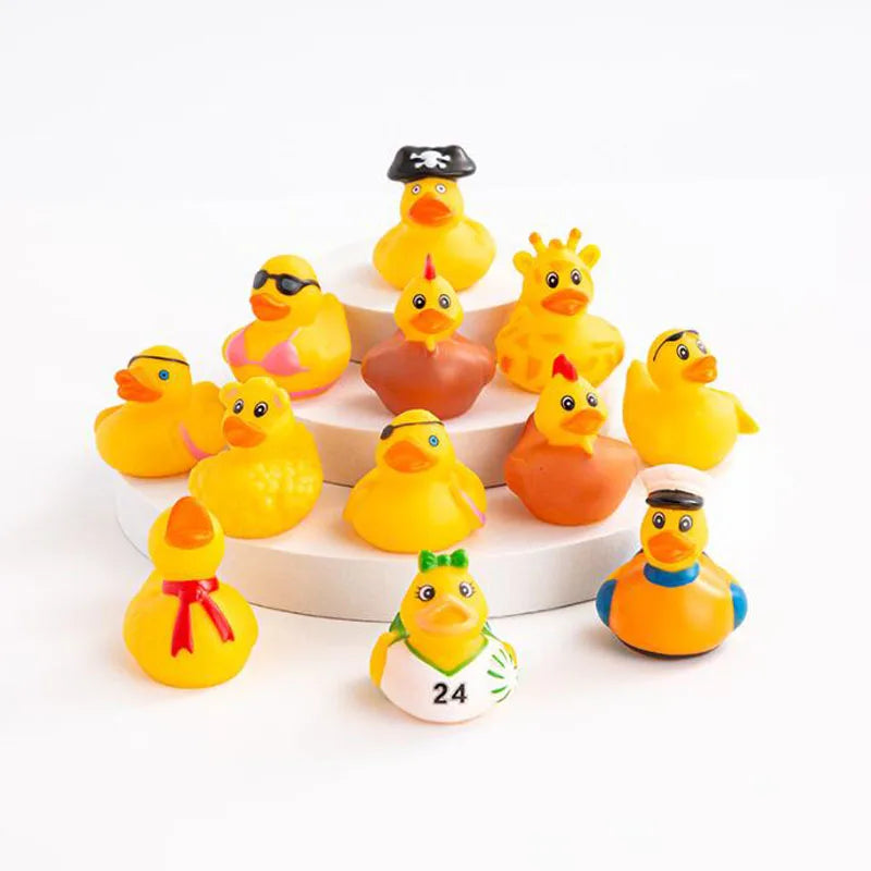 5-100pcs Rubber Duck Kids And Toddler Toy Duck Baby Bath Toys Summer Beach Shower Game Toy Birthday Gift For Children