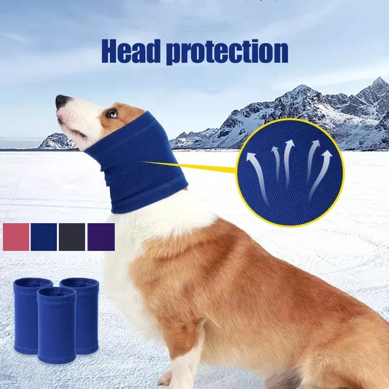 Dog Grooming Earmuff Warm Headband Ear Cover Neck Hat Noise Cancel Scarf Collar Soundproof Anxiety Pet Bath Quiet Dry HeadSleeve