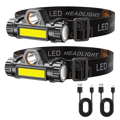 1-5PCS Rechargeable COB LED Headlamp Strong Magnetic Powerful