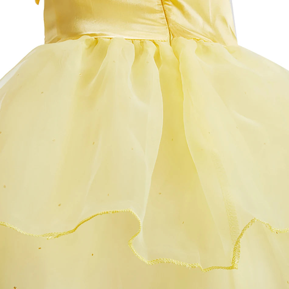 Rapunzel Dress for Girls Cinderella Belle Dress Up Fantasy Children Birthday Party Princess Costume Kids Halloween Clothes