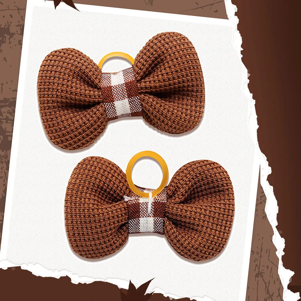 Dog Hair Bow Rubber Bands 10 pcs