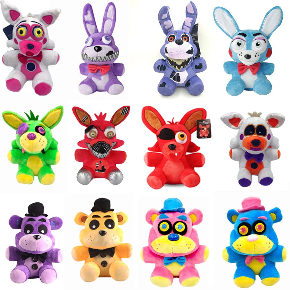 18cm FNAF Purple Plush Nightmare Bonnie Plush Toys Five Nights at Fredy Bonnie Peluche Toys Soft Stuffed Animal Dolls Kids Gifts