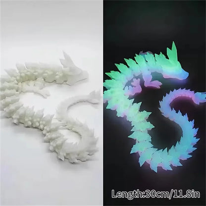 Glow In The Dark Flying Dragon Egg Luminous 3D Printed Dragon Rotatable Articulated Wing Dragons Home Office Ornaments Kids Gift