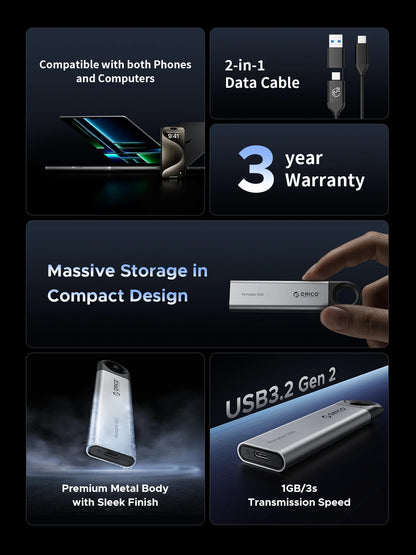 ORICO C10 1TB External SSD Hard Drive