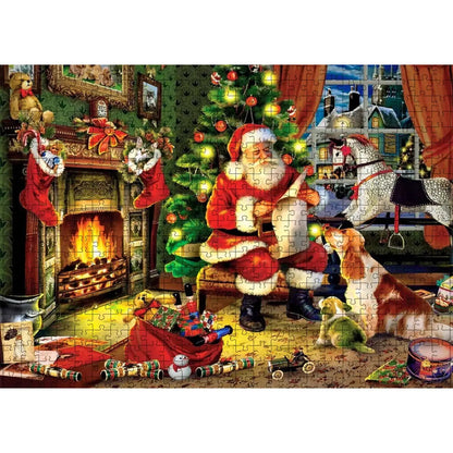 1000 Pieces Merry Christmas Jigsaw Puzzle Home Decor Adults Puzzle Games Family Fun Floor Puzzles Educational Toys for Kids