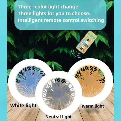 ﻿ Smart 2 In 1 Ceiling Fan With Remote Control Lighting E27 Conversion Base  Lighting Base Suitable for Bedroom and Living
