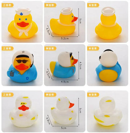 5-30Pcs/Lot Rubber Ducks Baby Bath Toys Kids Shower Bath Toy Float Squeaky Sound Duck Water Play Game Gift For Children