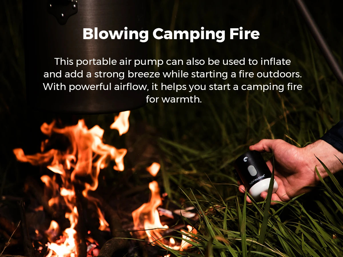FLEXTAILGEAR MAX PUMP 2 PRO - Portable Air Pump Electric Inflator with Camping Light and Emergency Power Supply for Outdoors