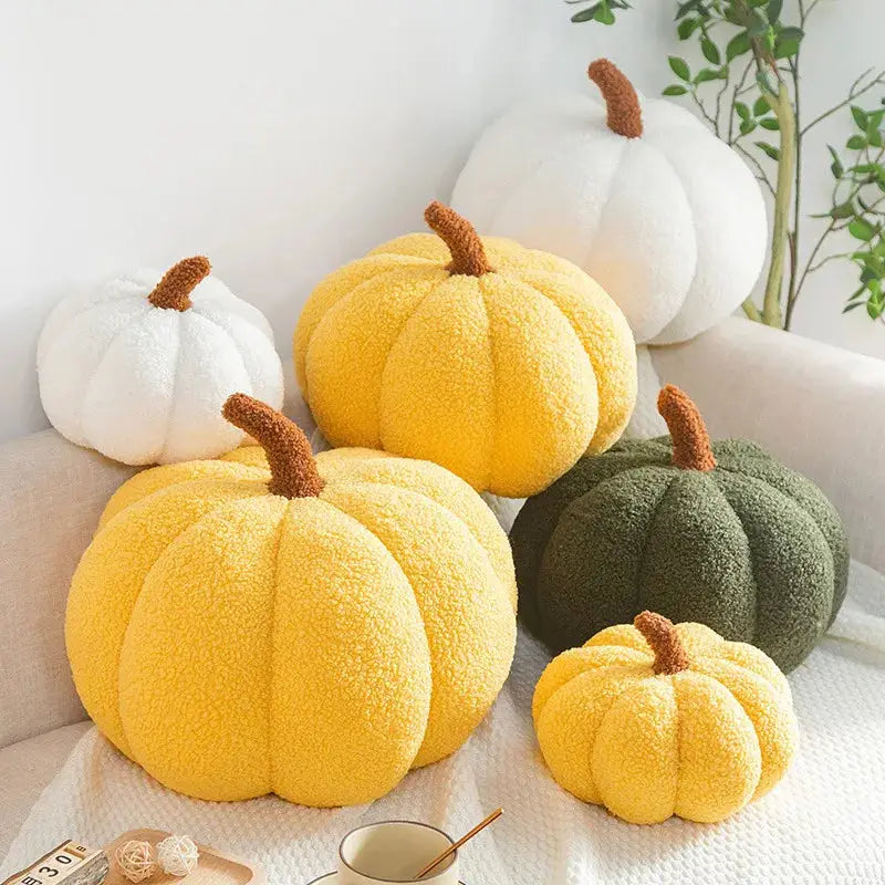 High Quality Soft Cute Pumpkin Shaped Pillow Nordic Style Room Decor Plush Sofa Living Room Bedside Bed Cushion 20/28/35cm