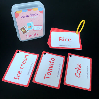 English Words Learning Flashcards for Kids 3-6 Years Reading Enlightenment Cards Educational Toys Montessori Teaching Aids