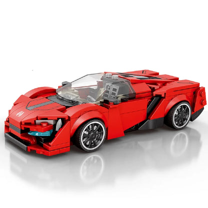 W Motors Lykan Red Sports Car Building Block, 301PCS City Vehicle Classic Racing Car Model Bricks Toys, Creative Collention Gift