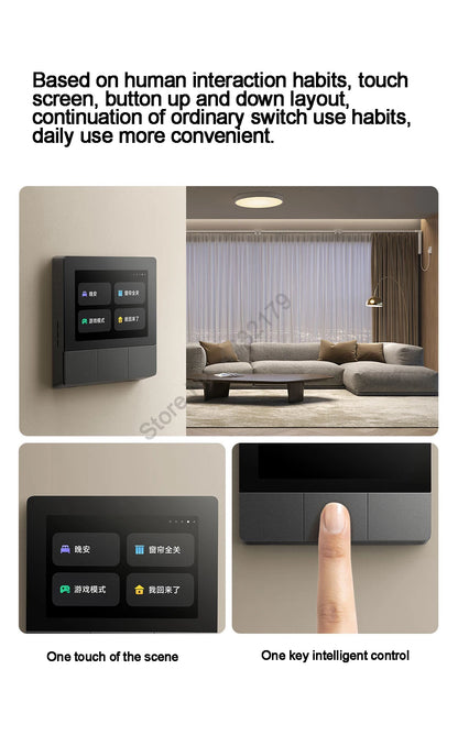 Xiaomi Smart Home Panel 3.23&quot; Touch Screen Switch Central Control Screen Built in Bluetooth Mesh Gateway Works with Mihome App