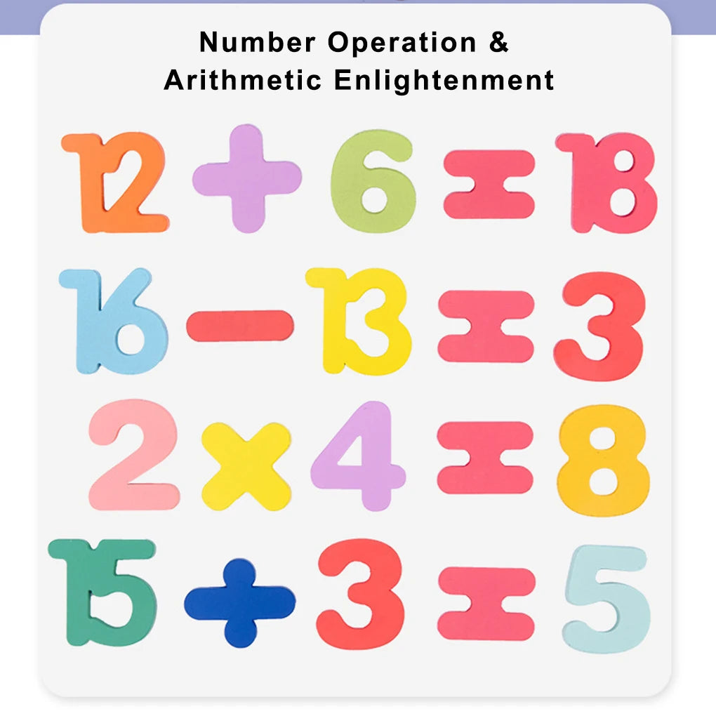 Toys Wooden Kids Learning Number Alphabet Toddlers Educational Board