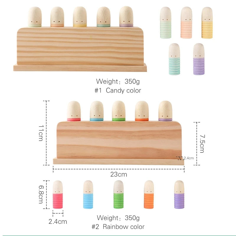 Baby Wooden Musical Instruments Montessori Toys Kids Bear Percussion Xylophone Rain Sound Pipe Music Shaker Early Education Toys