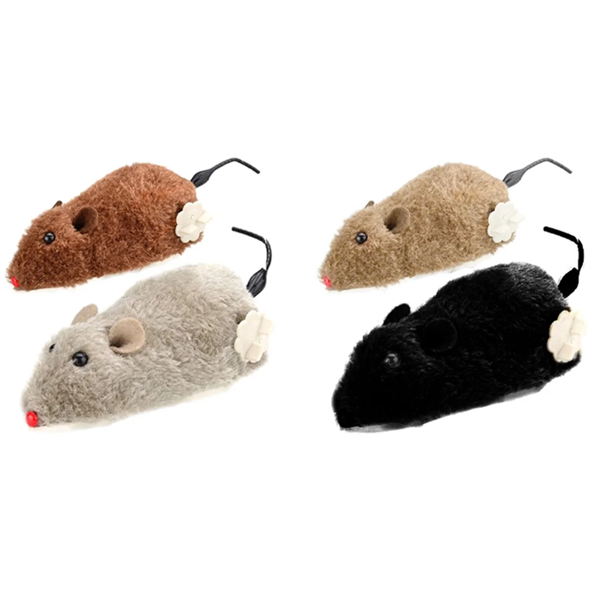 Cat Toy Clockwork Spring Power Plush Mouse Toy Motion Rat Cat Dog Playing Toy Pets Interactive Toys Pet