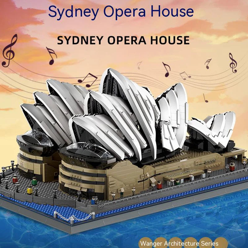 Famous Architecture Australia Sydney Opera House City Model Building Blocks Bricks Christmas Gifts Birthday Toys