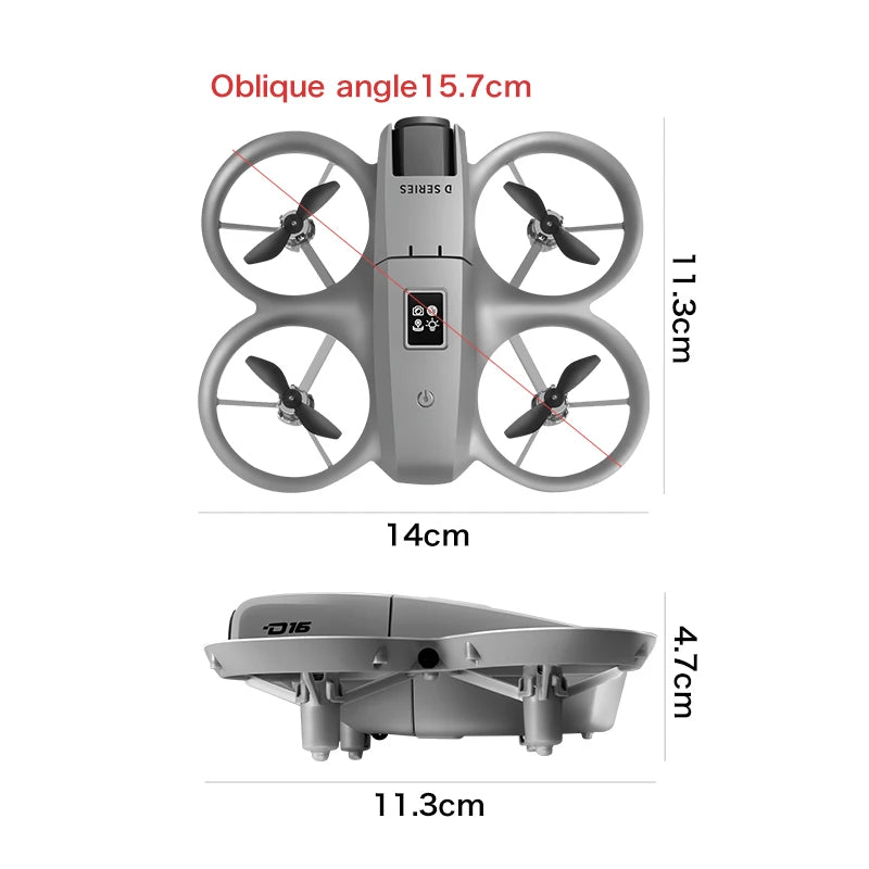 Xiaomi D16 Mini Drone with 180° Electric Adjustable 8K HD Camera WiFi Light Flow Drone Pocket Obstacle Avoidance Rc Quadcopter