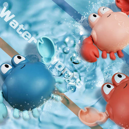 Funny Baby Water Toys Bath Crab Cartoon Animal Chain Clockwork Swimming Pool Bathing Toys Shower Toy for Children Gift