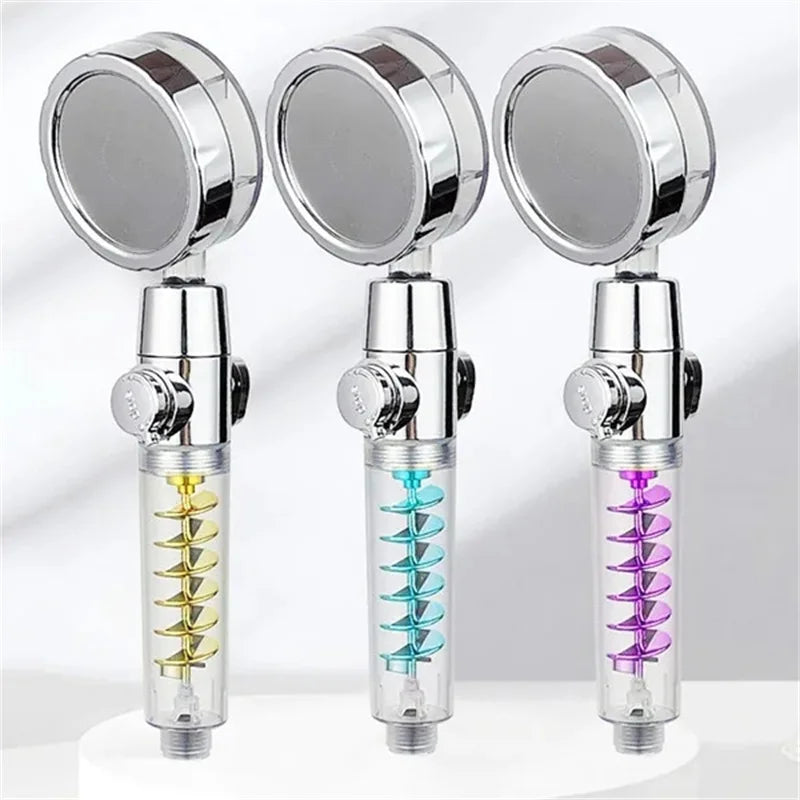 Shower Head High Pressure Water Saving Shower Pommeau De Douche One-key Stop Water Massage Shower Head for Bathroom Accessories