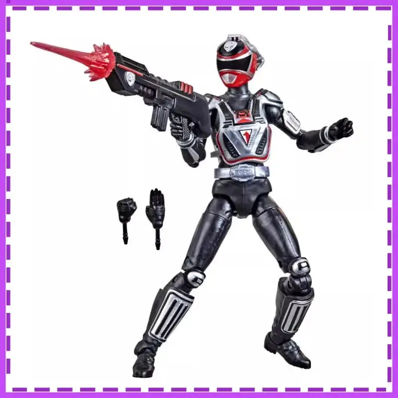 Hasbro Anime Power Rangers Squad Red Ranger Black Ranger Christmas Gifts Active Joint Genuine Action Figure Model Toys