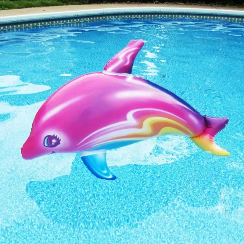 Inflatable Dolphin Toys Kids Summer Beach Swimming Pool Party Games Children Toy Inflatable Ride-ons Pool Floats Water Play Toys