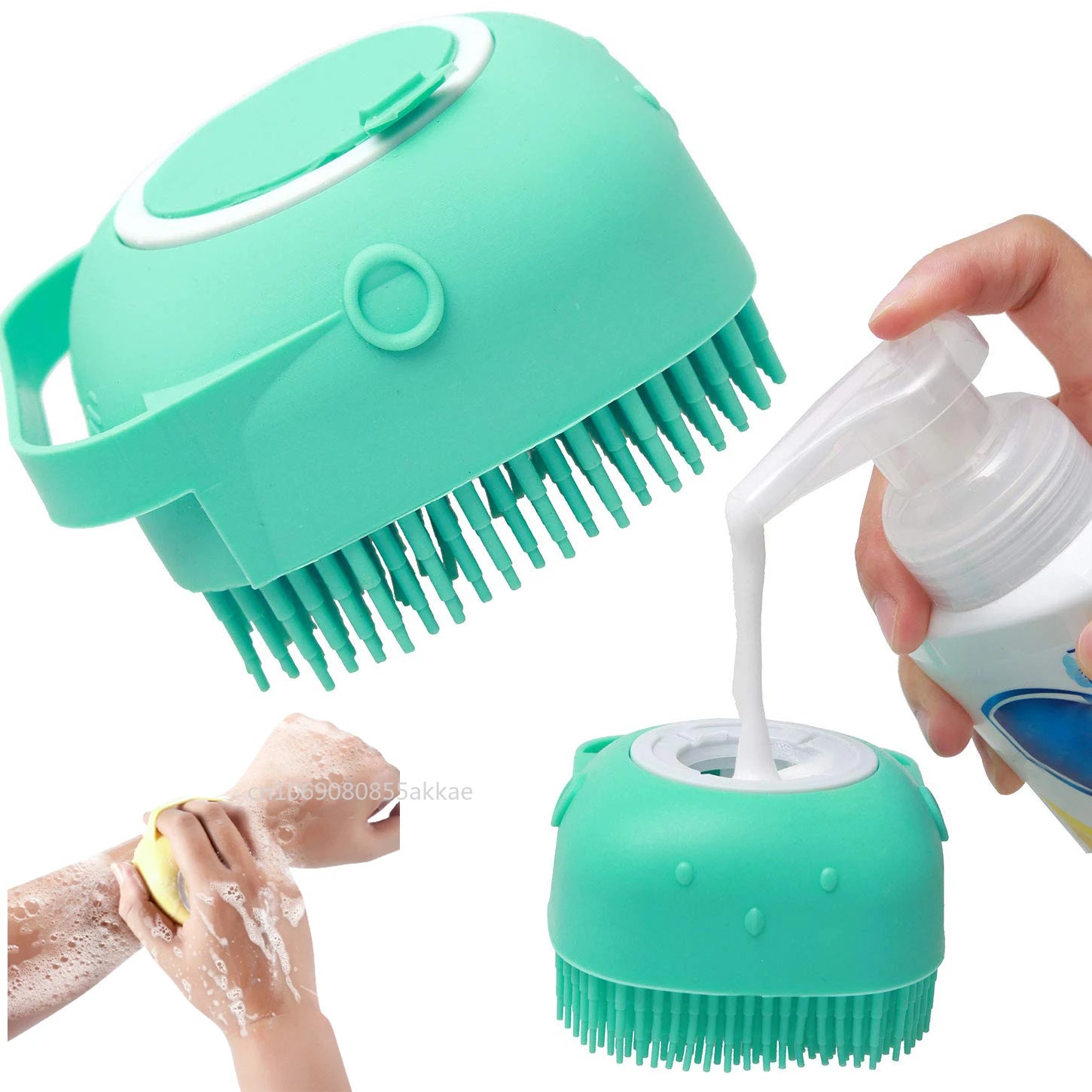 Soft Pet Bath Brush Dog Bathroom Shampoo Massager Silicone Puppy Washing Cleaning Dispenser Grooming Shower Brush Pet Supplies