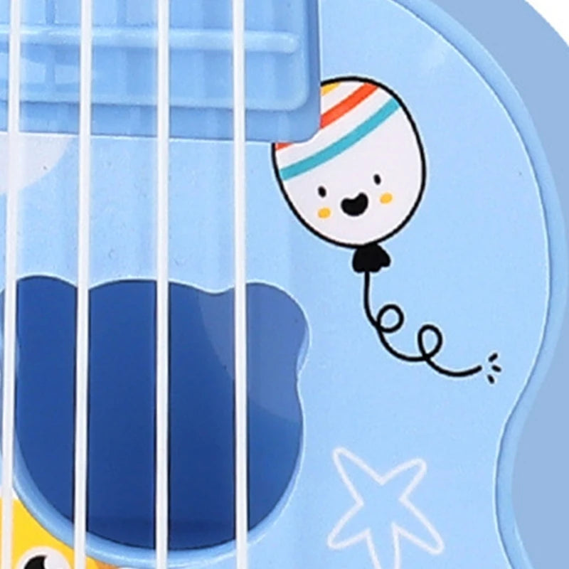 Cartoon Ukulele Toy Accordian Mini Guitar Musical Instruments for Children Kids