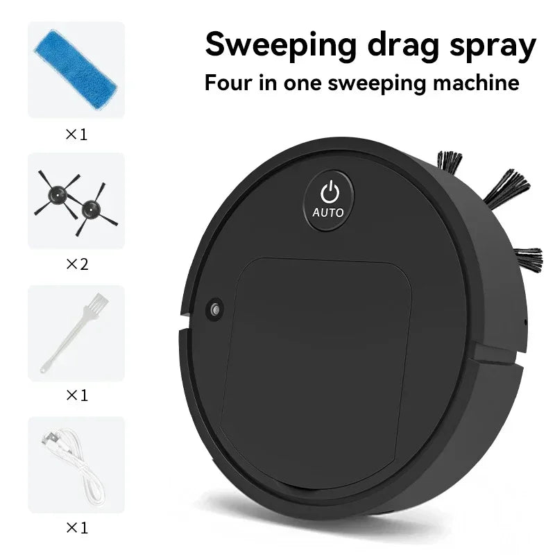 2025 4-in-1 Smart Home Appliance: Air Purifier, Mist Humidifier, Vacuum Cleaner &amp; Robotic Sweeper, Enhance Home Air Quality, Eff