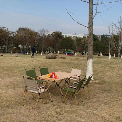 Solid Wood Folding Table Camping Wind Bar Grill Hot Pot Booth Fair  with Heightened Egg