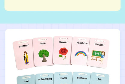 English Flash Card Russian Spanish French Sight Words Games ABC learning Language Kids Education Toys Montessori Reading Book