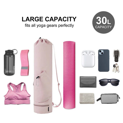 Yoga Mat Bag with Water Bottle Pocket &amp; Wet Storage – Multi-Functional Carrier for Gym, Pilates &amp; Fitness