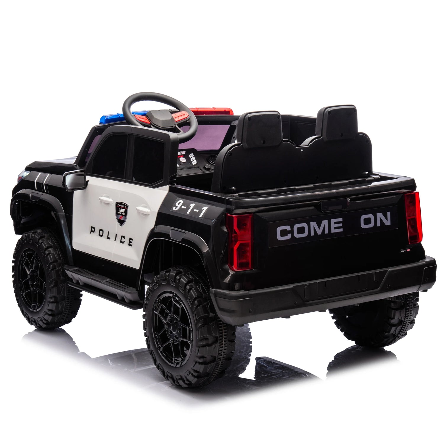 24V10A Two-seater Kids Ride On Electric Pickup, kids ride on toy W/parents remote control,4WD 800W motors,Two Safety belts