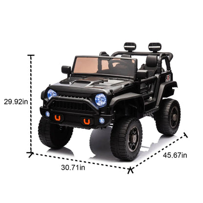 24V Two-Seater Kids Ride On Truck Car W/Parents Control,200w*2,Seat width 20.28in,Four-wheel Suspension,LED Lights Kids Ride Toy