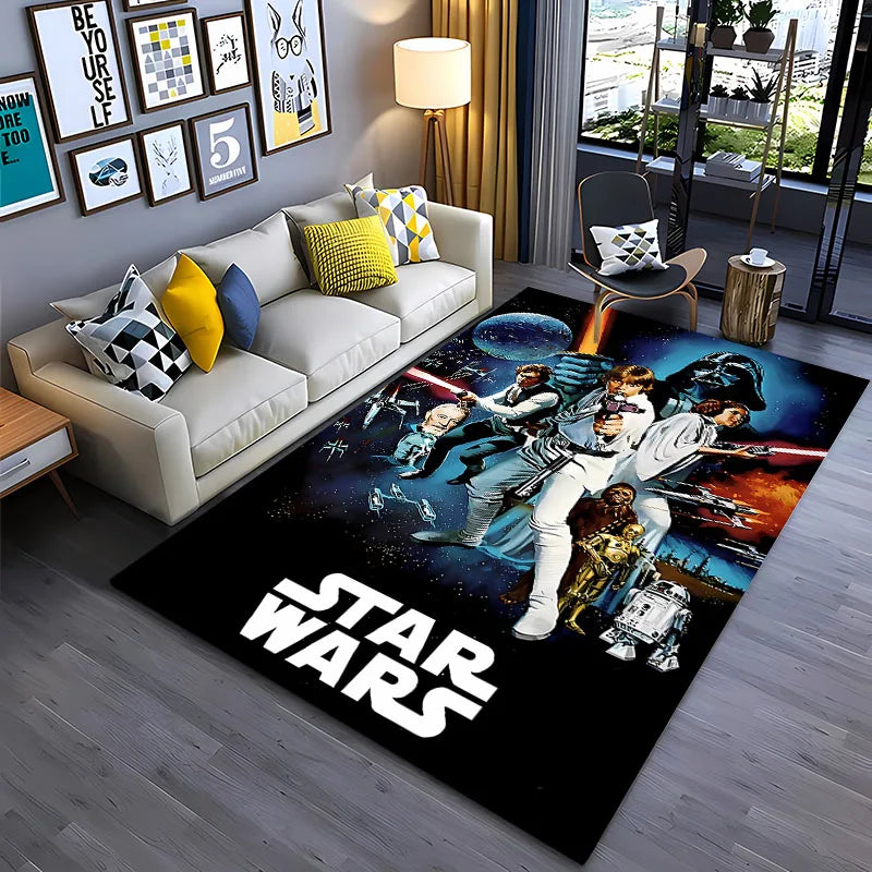 3D Printing Star Wars Room Carpet Living Room Rug Bedroom Sofa Doormat Kitchen Decor Mat Kid's Game Non-slip Floor Alfombra Gift