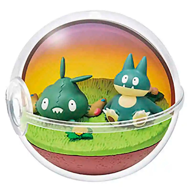 Genuine Re-Ment Pokemon Terrarium Collection Relaxing Time Psyduck Quagsire Trapinch Slowpoke Goomy Munchlax Blind Box Toys Gift