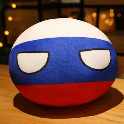 10-40cm Kawaii Countryball Plush Toy Stuffed Polandball UN USA USSR FRANCE RUSSIA UK JAPAN EU CANANDA ITA RU Sofa Pillow Pendant