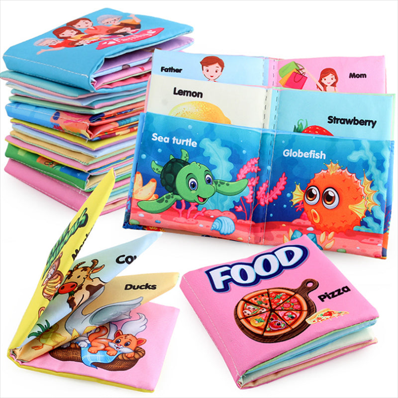 3D Toddlers Animal Foot Cloth Book Washable Montessori Baby Busy Board Early Learning Education Habits Knowledge Developing Toys