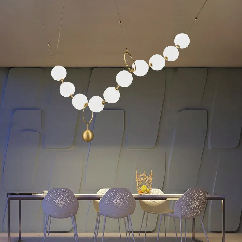 Nordic Necklace Led Pendant Lamps Acrylic for Table Dining Living Room Kitchen Ceiling Chandelier Home Decor Lighting Fixture