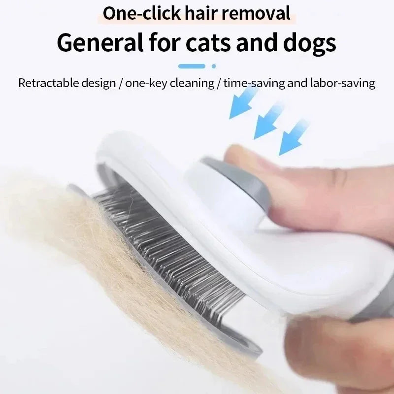 Self-Cleaning Pet Dog Brush and Hair Remover