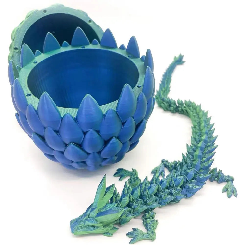 3D Printed Dragon In Egg Full Articulated Dragon Fidget Toys Home Office Rotatable Articulated Dragon Egg Ideal Gift for Kids