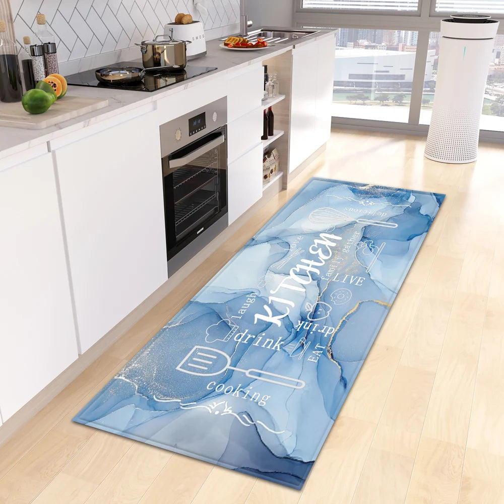 Kitchen Rug Entrance Doormat House Living Room Floor Decor Carpet Bathroom Hallway Bedroom Door Balcony Non-Slip Foot Mat Custom