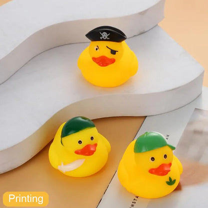 5-30Pcs/Lot Rubber Ducks Baby Bath Toys Kids Shower Bath Toy Float Squeaky Sound Duck Water Play Game Gift For Children