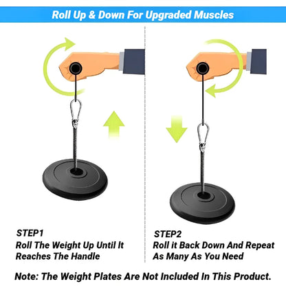 Wrist Forearm Blaster Arm Muscle Strength Trainer Exerciser Roller With Hand Grip Fitness Equipment Home Weight Fighting