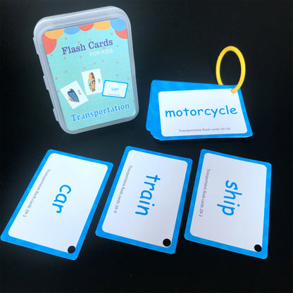 English Words Learning Flashcards for Kids 3-6 Years Reading Enlightenment Cards Educational Toys Montessori Teaching Aids