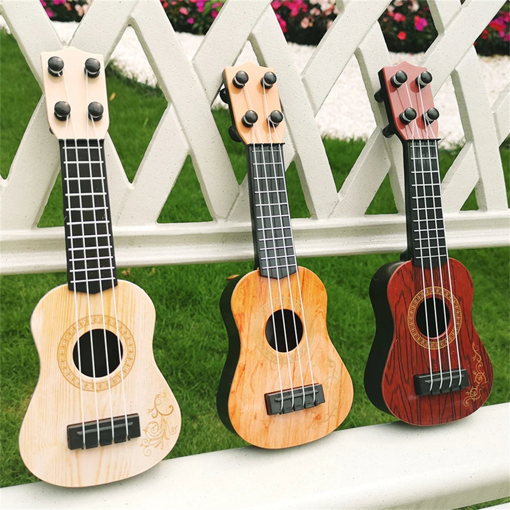 25cm Ukulele Toy 4-string Small Guitar Model Children Early Music Enlightenment Musical Instrument Gifts