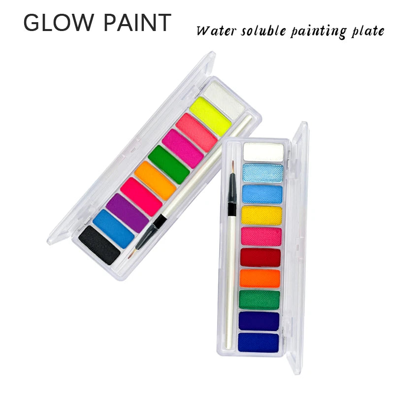 10 Colors Glow Fluorescent Neon Oil Face Body Art Paint UV Glow Oil Painting Halloween Party Fancy Dress Beauty Makeup Cosmetics